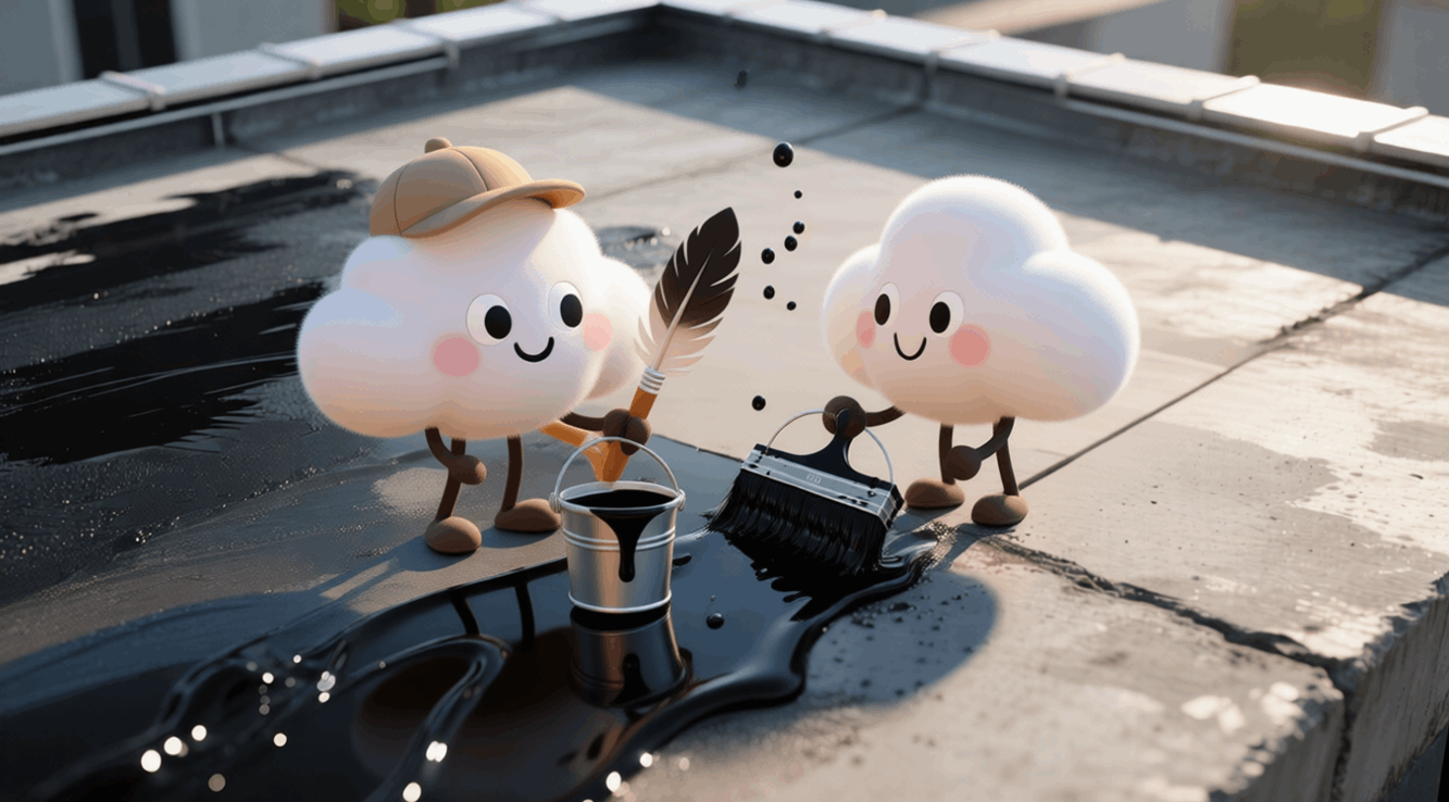 سطح یکپارچه و ضد آب شده با ایزوگام مایع Cat Up - مناسب برای سقف و استخر